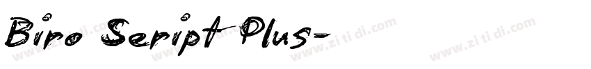 Biro Seript Plus字体转换